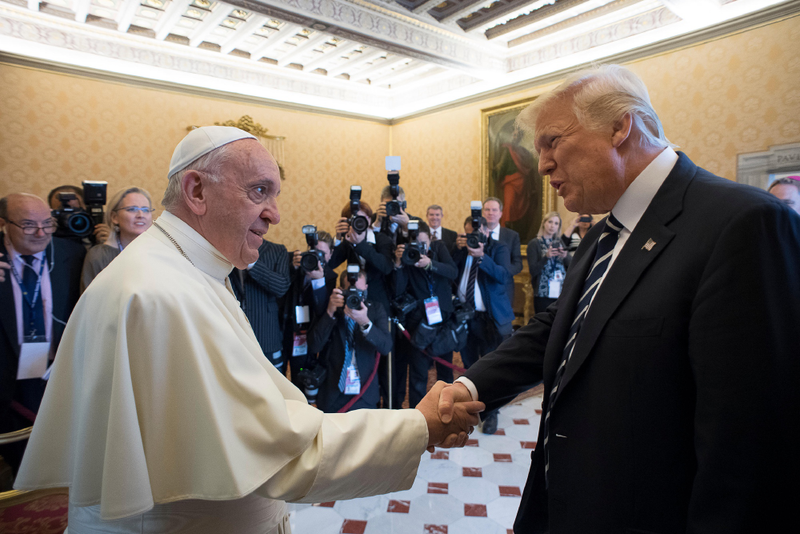 Pope Francis meets with President Donald Trump at the Vatican on May 24, 2017 (L’Osservatore Romano/Pool Photo via AP)